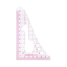 KEARING Triangle Scale Ruler, Sandwich Line, Pattern Making Ruler for Sewing, Quilting and Pattern Making, 1:4