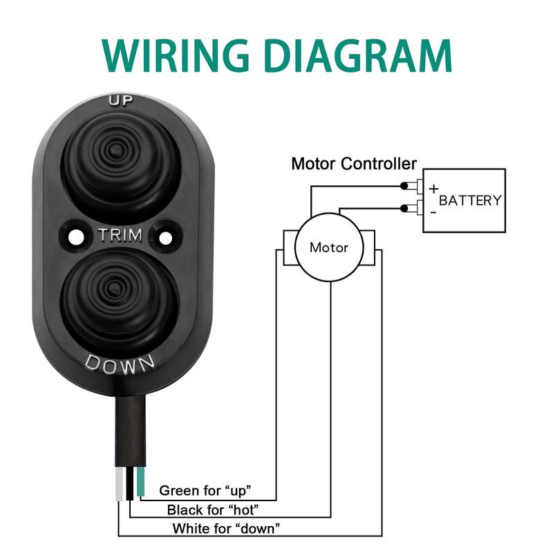 Boat Tilt Trim Switch Push Button Transom Outboard Remote Control