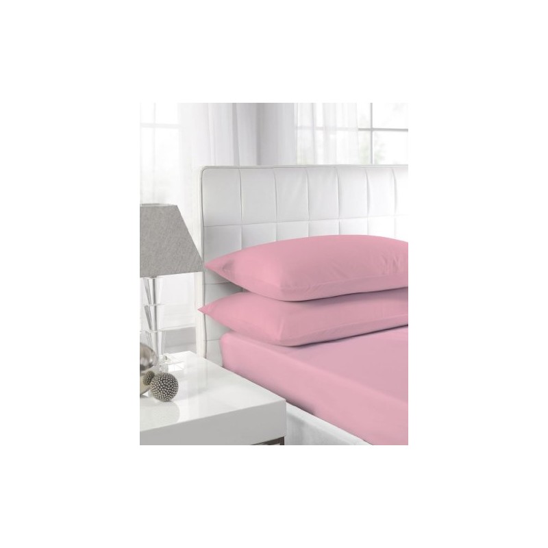Textiles Direct Luxury 68 Pick Baby Pink Housewife Pillowcase Pair