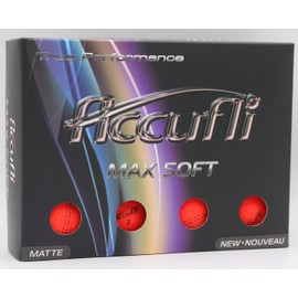 ACCUFLI Max Soft Golf Balls (Matte Red 12PK)
