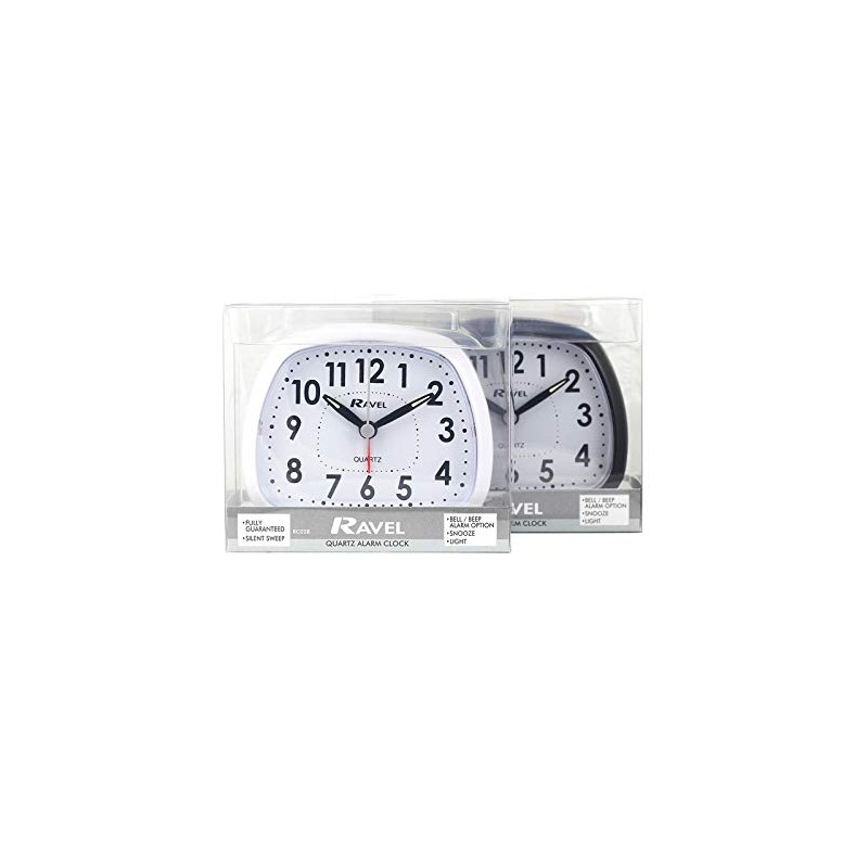 Ravel - Rayner Bold Bell Quartz Alarm Clock - Black