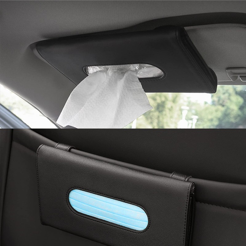 Langmeil Car Tissue Holder, 2 Pack Sun Visor Napkin Holder,