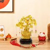 YIMITEE 9 Piece Feng Shui Citrine Money Tree, 7" Small