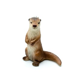 Miniblings Otter Standing Brooch Marten Water Marten Sea Otter Curved Tail - Handmade Fashion Jewellery I Lapel Pin Button Pins, 45mm, Plastic