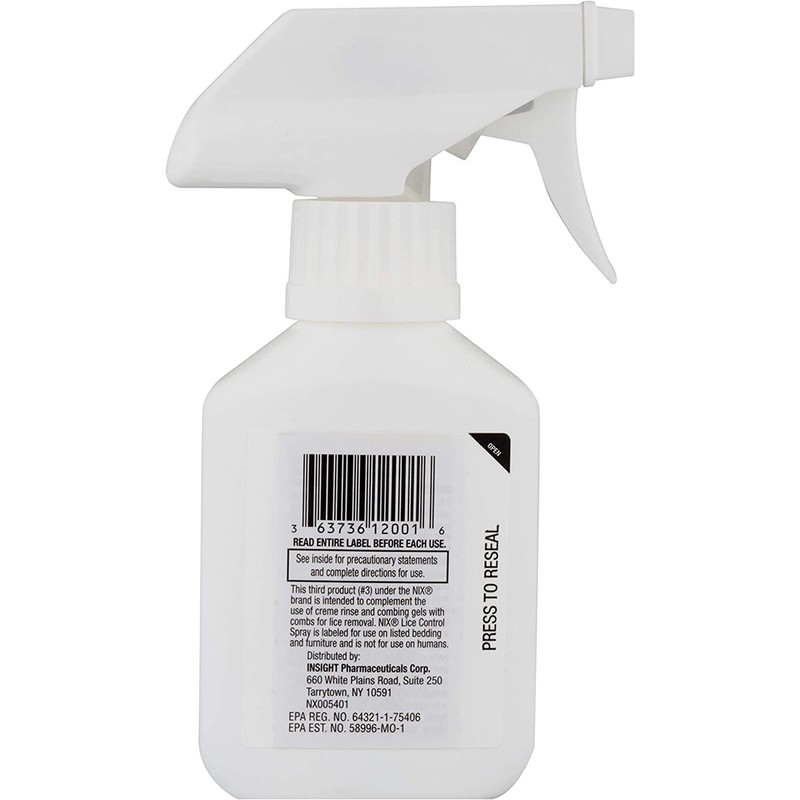 Nix Lice & Bed Bug Killing Spray for Home, Bedding