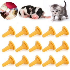 Soft Silicone Dog Feeding Pacifier, 15 Pieces Cat Dog Feeding Bottle Nipple, Baby Bottle Nipple for Puppy Kitten