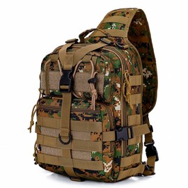 Jumahe Multi-functional Tactical Bag,Father Gift,Molle System,Outdoor Camouflage Large Breast Bag magic pack backpack ,Travel,Hiking,Weekend forest bags forest  bags fall freshness Crossbody Sling Travel Backpack - color: JungleGreen