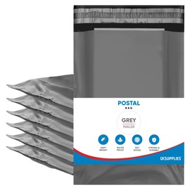UK SUPPLIES LIMITED S M L XL (Pack of 25 50 100) Grey Mailing Bags Waterproof Peel & Seal Envelopes Parcel Mailing Bag for Posting Clothes Parcel Mailers X-Small (6 x 9 / 165mm x 230mm) Pack of 25