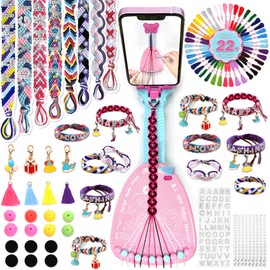 GUYUWE Friendship Bracelets Craft Set, Friendship Bracelets Make Yourself Contains 30 Colours, Friendship Bracelets Craft Braiding Set, Latch Set for Children Age 6-12 and Girls Birthday Gift