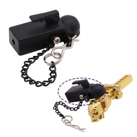 Treehobby Metal Hitch Trailer Hook Ball Buckle Simulation Link Compatible with traxxas TRX-4 90046 90047 SCX10 1/10 RC Crawler Car Tow Hook (Black)