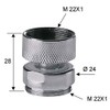 Swivel Metal Adaptor for Water Kitchen Faucet Tap Aerator M22x22mm