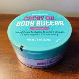Trader Joe’s Cacay Oil Body Butter Moisturizer Pink Dragonfruit Jasmine Vegan
