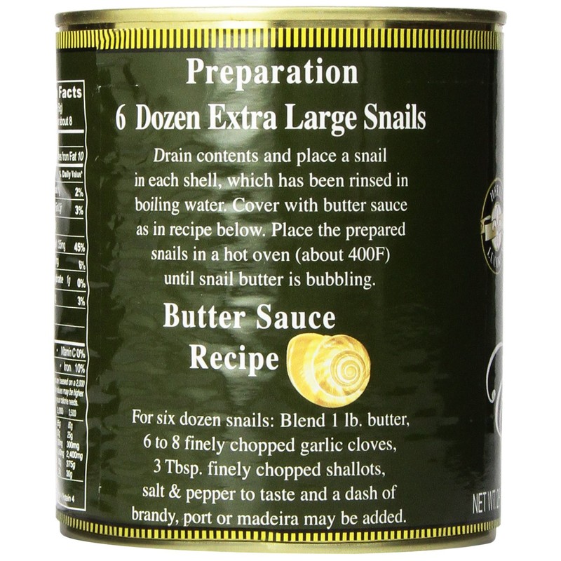 Roland Foods Escargots, Extra Large Helix Snails, Specialty Imported Food,