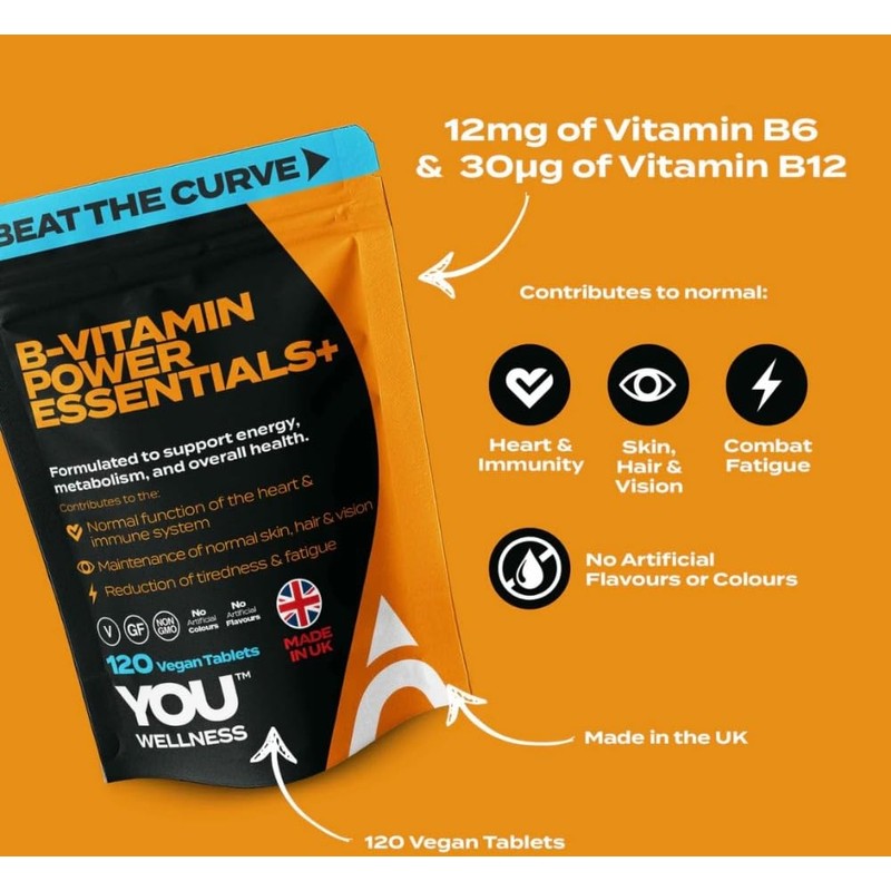 High Strength Vitamin B Complex, 120 Vegan Tablets, Full Spectrum