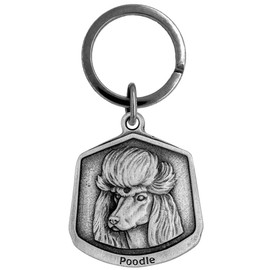 Hampshire Pewter Poodle Dog Keychain