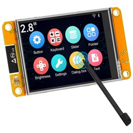 2.8" inch ESP32 Display ESP32-2432S028R ILI9341 Resistive Touch Screen, ESP-WROOM-32 240x320 TFT LCD Module WiFi Bluetooth Dual Core Development Board for Arduino IDE