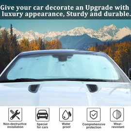 Car Windshield Sun Shade Compatible with Jaguar F-Type 2013-2024，Front Window Sunshade Visor Shield Shade, Foldable UV Ray Reflector，Keeps Vehicle Cool (Silver A)