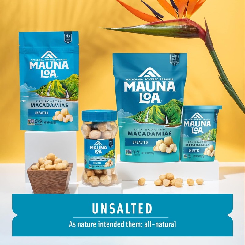 Mauna Loa Premium Hawaiian Roasted Macadamia Nuts, Unsalted Flavor 4
