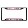FANMATS 31331 Houston Rockets Metal License Plate Frame Black Finish