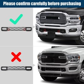 KACHIR Front Lower Grill Compatible with RAM 2500 3500 2019-2024 Bumper Grille with Sensor Holes 68384294AA