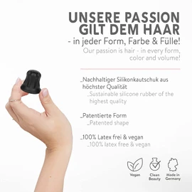 pony puffin ONYX | For the Perfect Braid Full of Volume & Hold - Made in Germany | Latex Free & Vegan | Takes Your Braid to the Next Level | Black for All Dark Hair