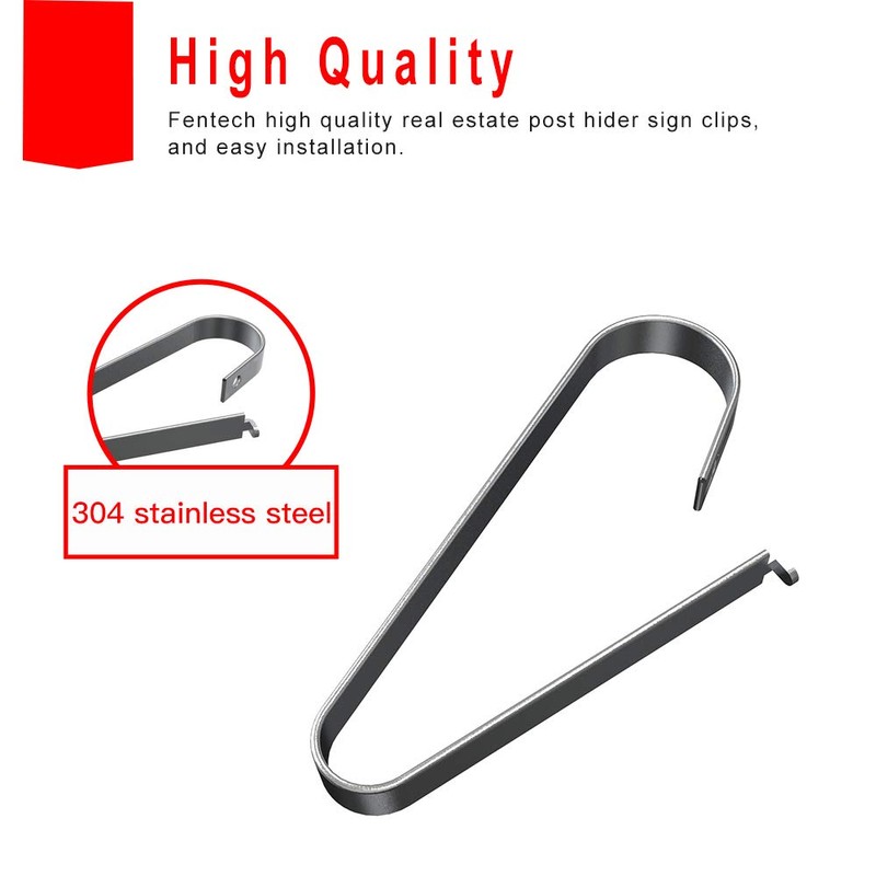 Qikdesign Real Estate Sign Clips, Sign Rider Clips for Hanging