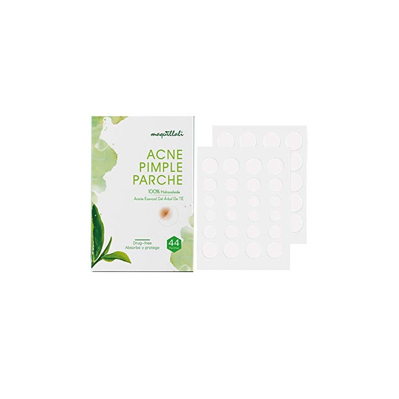 Tea Tree Acné Pimple Parche, 44 Parches De Absorbente Para