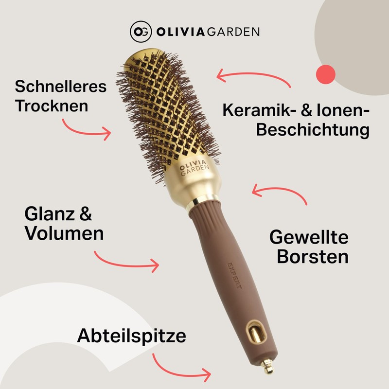 Olivia Garden Expert Blowout Shine - Gold & Brown -