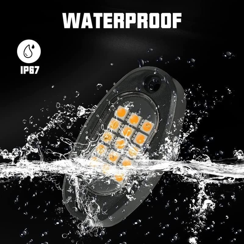 Winunite 20 Pods Quick Connect White Rock Lights, 5M Extension