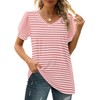 Aokosor Short Sleeve Shirts for Women Trendy Summer V Neck