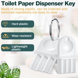 Geelin 15 Pcs Paper Towel Dispenser Key, Fits Most Commercial Toilet Dispensers & Paper Towel Dispensers for Janitors Maintenance Professionals, Universal Replacement (White)