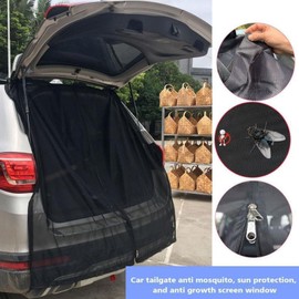 Universal RV Mosquito Net Screen – 63-75.6" Tailgate Mesh for Motorhomes/Campervans | Fits Sprinter/Ducato-Type Vans | Bug Proof + Storage Bag (S(63"*59"))