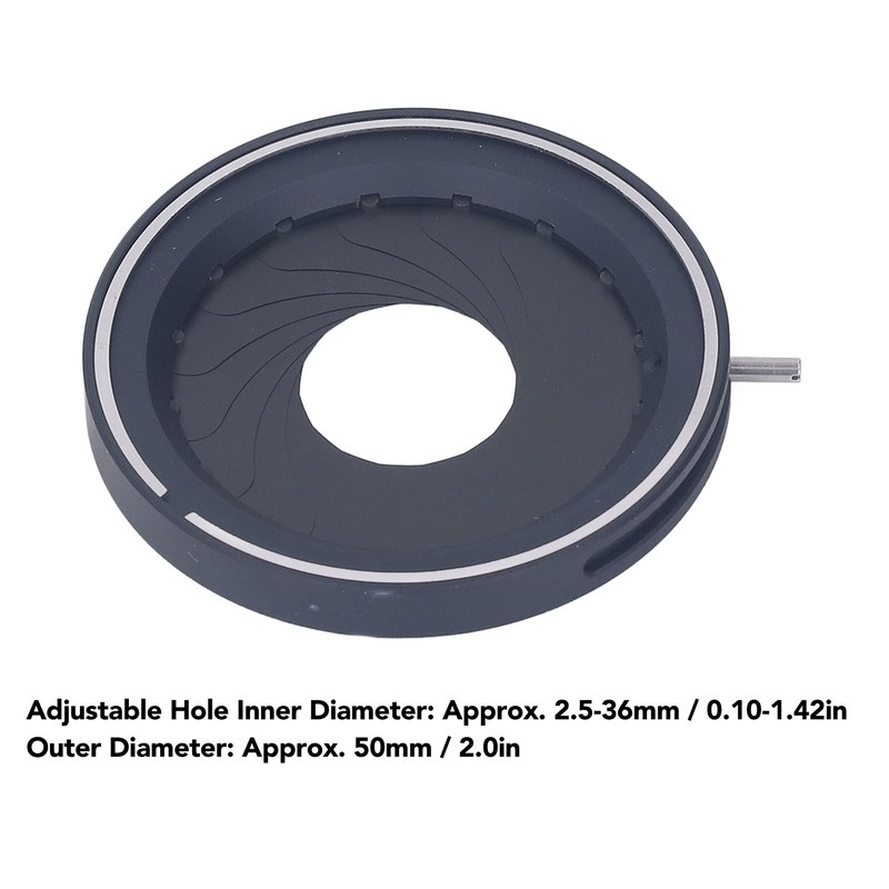 2.5‑36mm Adjustable Iris Aperture Diaphragm Iris Diaphragm Lens Optical Accessories
