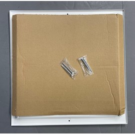 HBW 12"x 12" (Duct Opening Size) 4-Way Stamped Face Steel Ceiling/sidewall Air Supply Register - Vent Cover - Actual Outside Dimension 13.75" X 13.75"