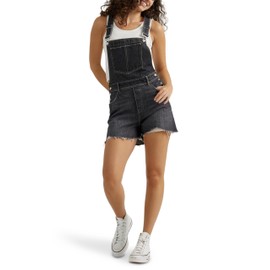 Wrangler Womens Women's Relaxed Fit ShortallWomen's Relaxed Fit Shortall, Obsidian, Large