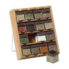Kamenstein Jar Bamboo 3-in-1 Spice Organizer for Countertop, Wall, and