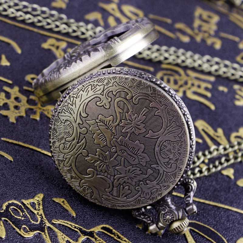 Tree of Life Pocket Watch Vintage Quartz FOB Pocket Watches