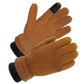 SKYDEER Touch Screen Deerskin Suede Leather Warm Winter Gloves For Driving Running Cycling and Cold Weather Work (SD8653T/2XL)