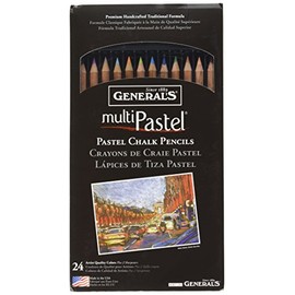 General Pencil 4401-24A Multi Pastel Pencils, 24-Pack