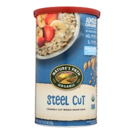 Nature's Path Organic Steel Cut Oats 30 Oz. Case of 6 Dried Rolled Oat Flakes Great for Food Use