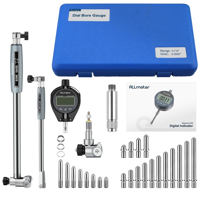 ALLmeter Dial Indicator Bore Gauge with 0.7"-6"/0.0005" Measuring Range Dial