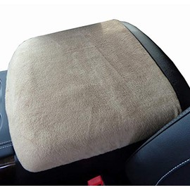 Car Console Covers Plus Made in USA Designed for Infiniti QX80 2014-2024 Fleece Auto Armrest Center Console Cover for Front Seat Console ONLY (C1C) Tan