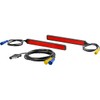 CURT 53201 Auxiliary Automotive LED Light Strips for Hitch Cargo Carrier, Bike Rack, 2-Pack, red