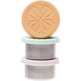 Ever Eco Stainless Steel Round MINI Containers Set of 3 60ml, Spring Pastels