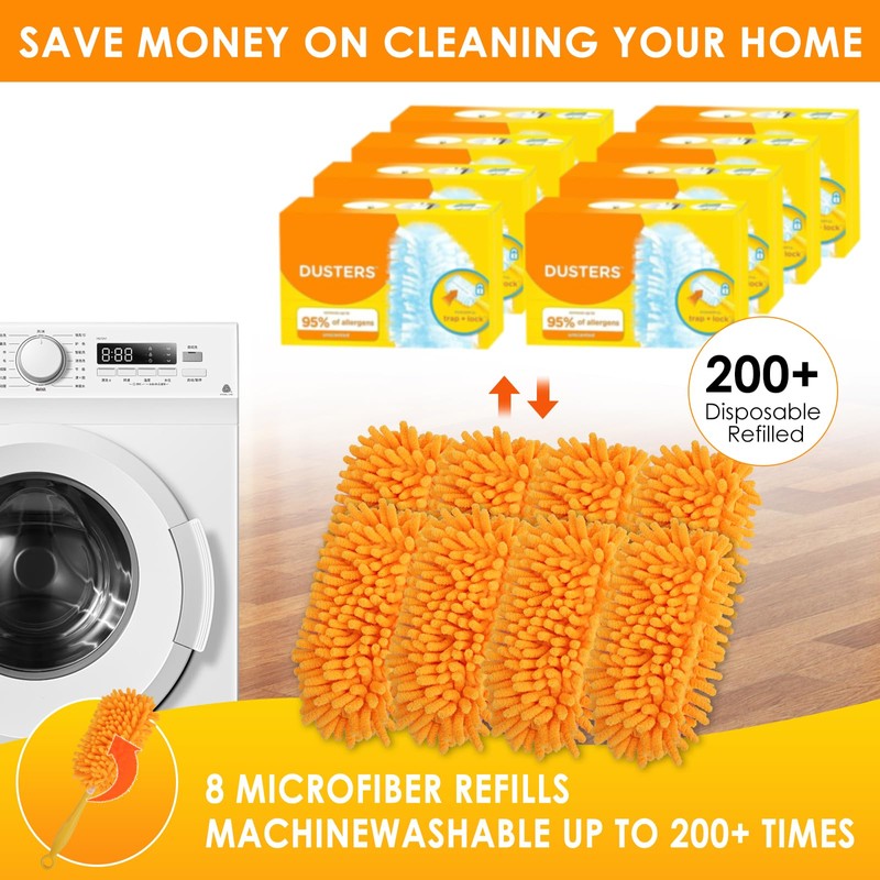 Redones Dusters for Swiffer - Reusable Duster Refill Compatible with