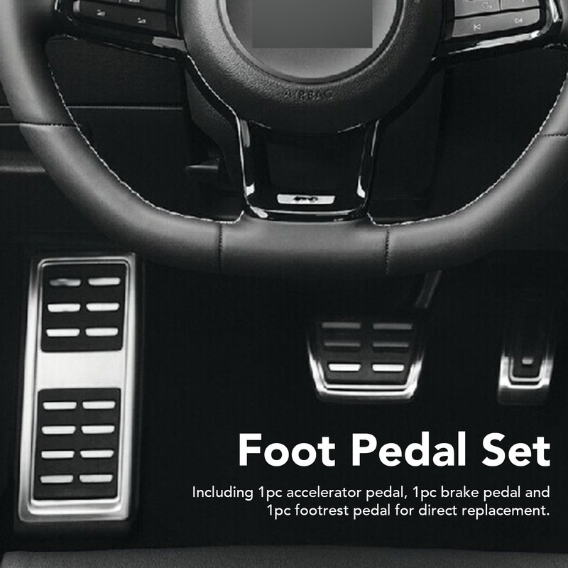 Foot Pedal Set Accelerator Brake Footrest Pads Anti Skid Rubber