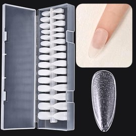 Medium Almond Fake Nail Tips Kit 300pcs Press on Nails Full Matte Acrylic False Nail Tips Full Cover False Nails DIY Manicure Set Nail Extension Kit 15 Sizes Nail Art Accessories