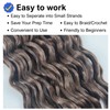 Dark Brown Deep Wave Boho Hair for Braiding Synthetic Brown
