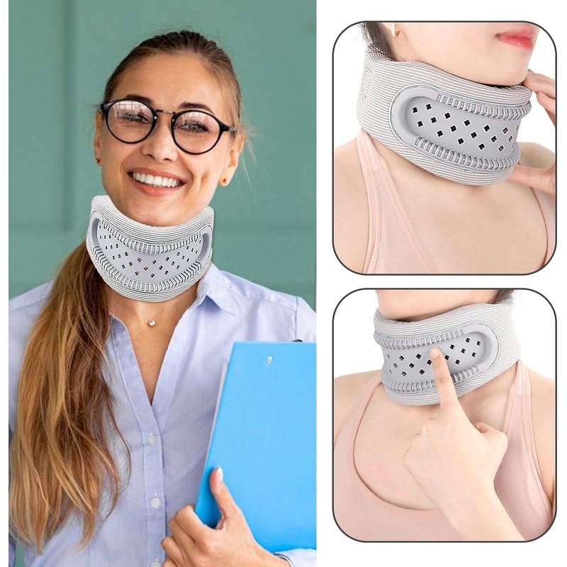 Inflatable Travel Neck Pillow with Hood, Neck Pillow for Aeroplane,