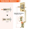 Haidms Gold Front Door Handle, Single Cylinder Exterior Door Entry